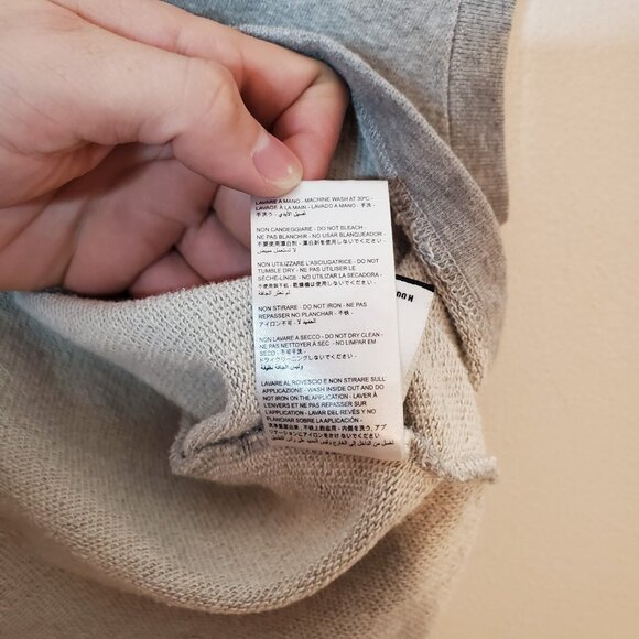 Hood By Air HBA Crew Sleevless Sweatshirt Gray Size L - Picture 9 of 9